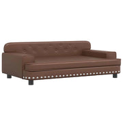 Cuccia per cani comoda cesta da divano 90 x 53 x 30 cm similpelle marrone 02_0042977