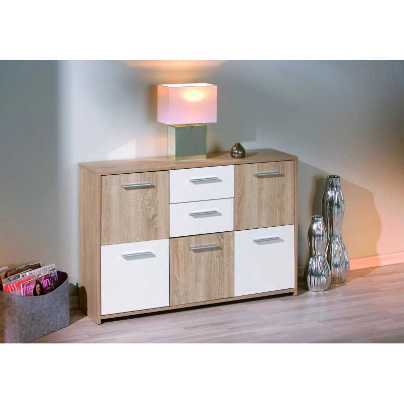 Buffet Inter Link laminato finitura rovere e bianco laccato