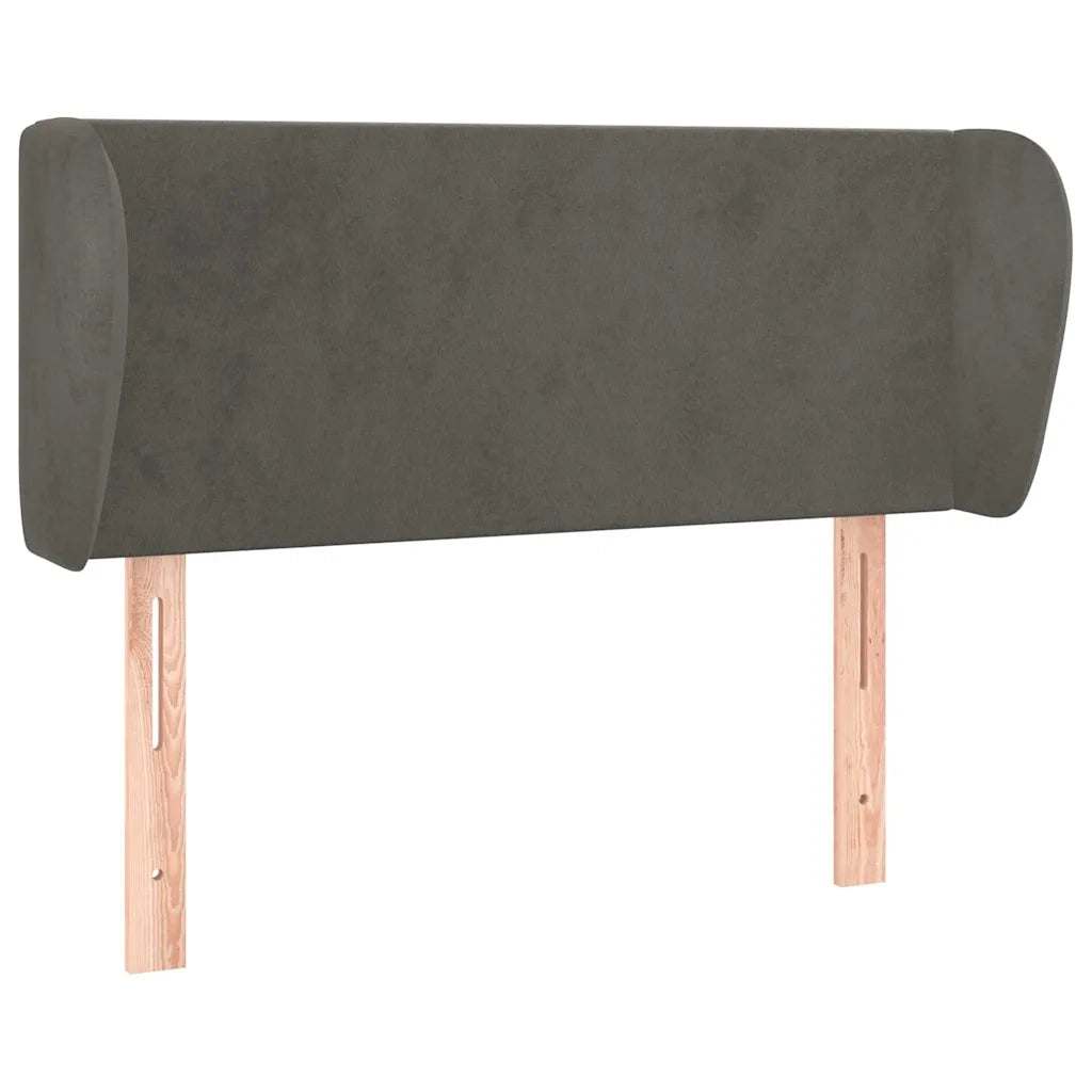 Testiera ad Orecchio Grigio Scuro 83x23x78/88 cm in Velluto