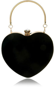 Borsa da sera per donna con cinturino per matrimonio, portafoglio da sera con cinturino in pelle nera
