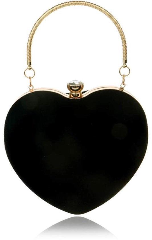 Borsa da sera per donna con cinturino per matrimonio, portafoglio da sera con cinturino in pelle nera