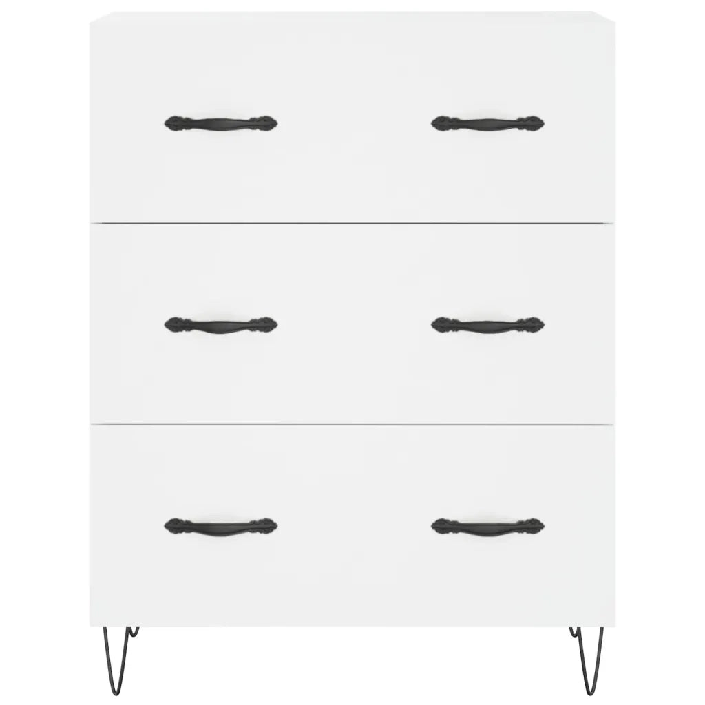 Credenza | Madia | Buffet da pranzo | Armadio da pranzo Bianca 69,5x34x180 cm in Legno Multistrato