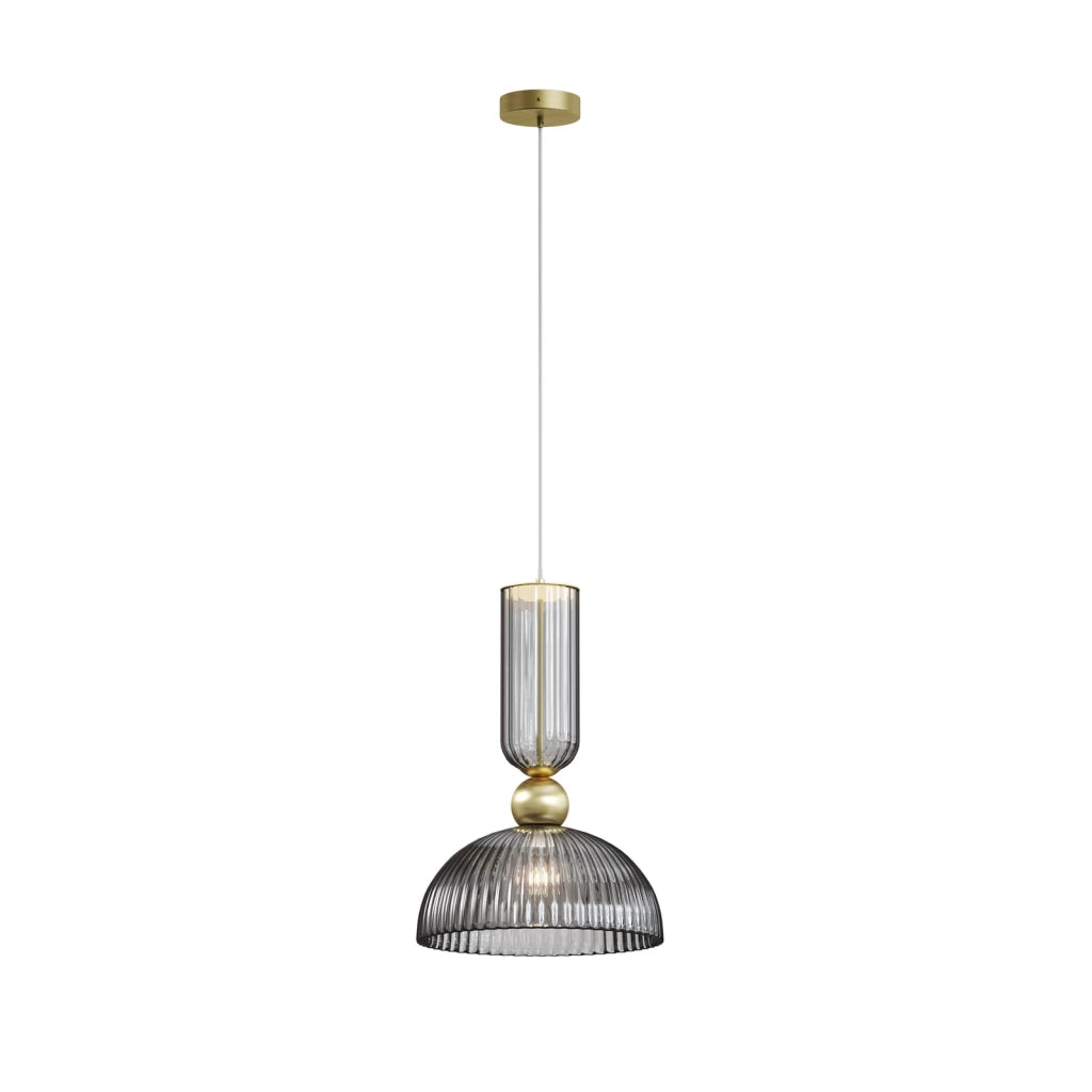 Maytoni Sospensione moderna Antic 1 luce E27 oro metallo vetro grigio