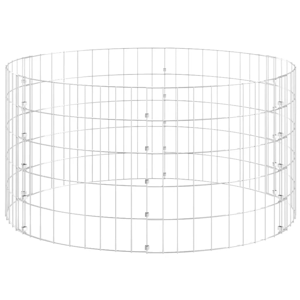 Compostiera da Giardino Ø100x50 cm in Acciaio Zincato 3115943