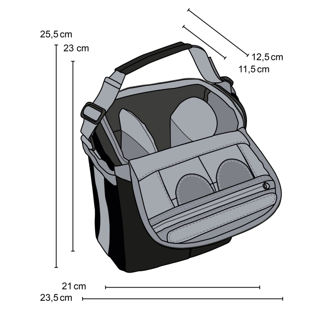 Mantona Elements Outdoor Zaino nero 2in1 per fotocamera e trekking, borsa fotografica con scomparti imbottiti per DSLR, drone, con supporto treppiede e copertura antipioggia