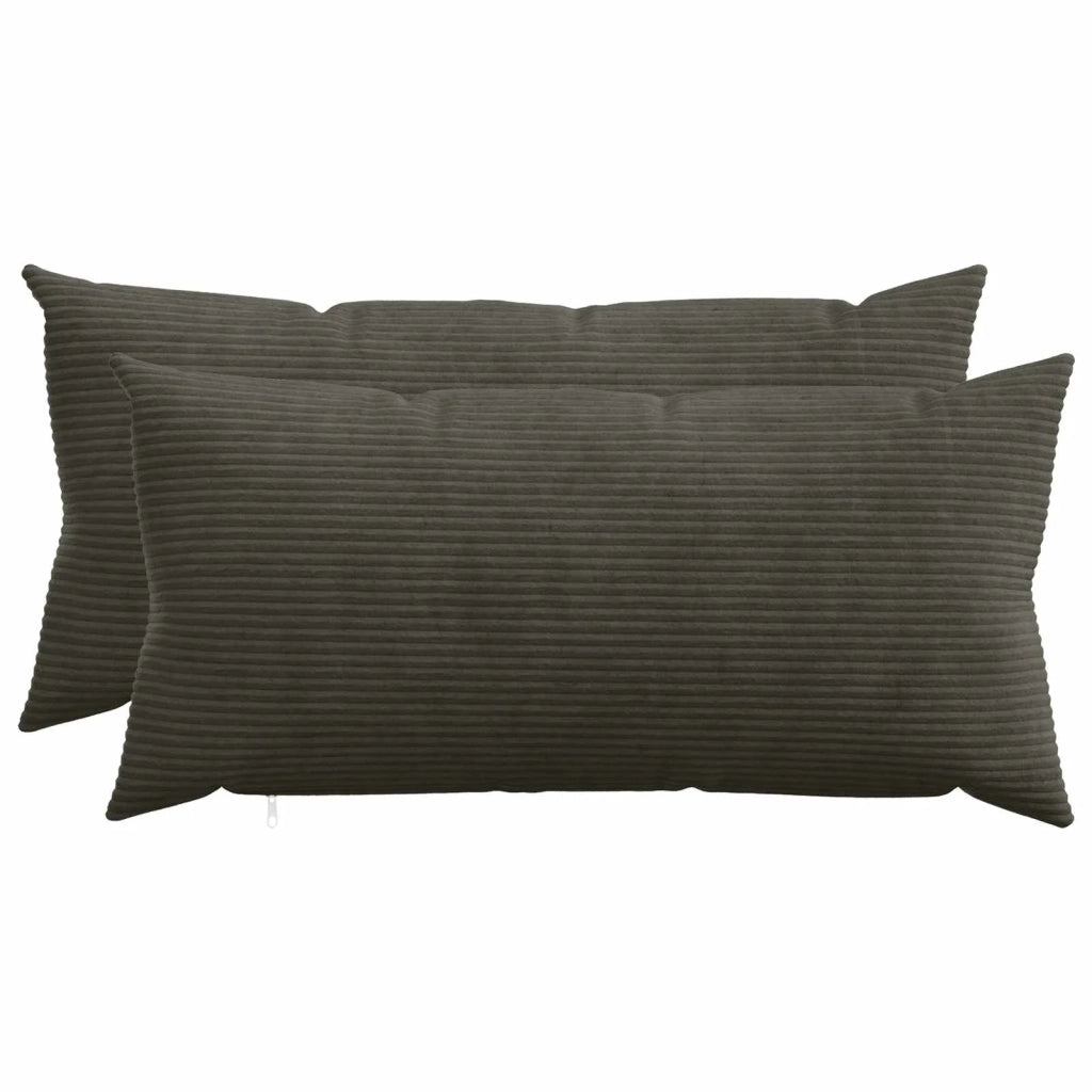 Federa 2 pcs HEERLEN Antracite 40 x 80 cm corduroy 909919