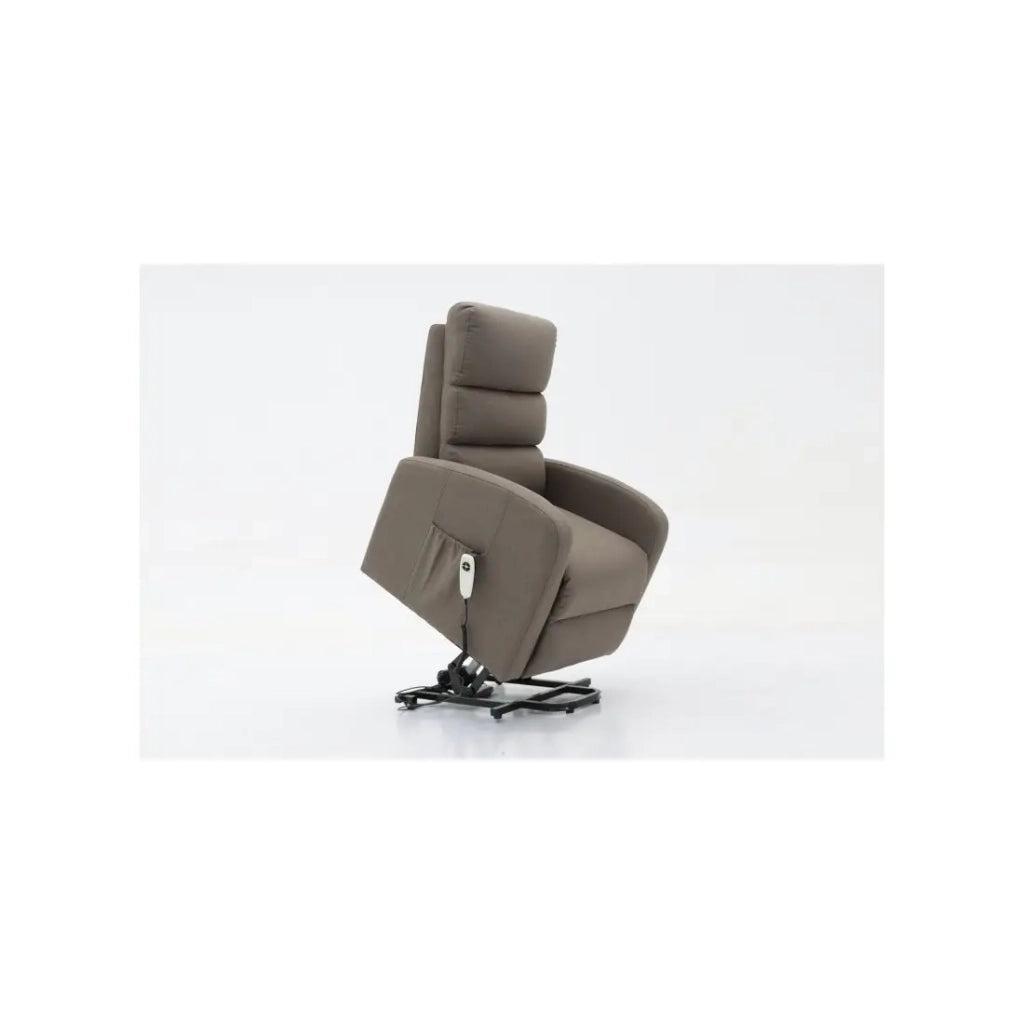 Poltrona relax reclinabile elettrica SYDNEY Tessuto Taupe