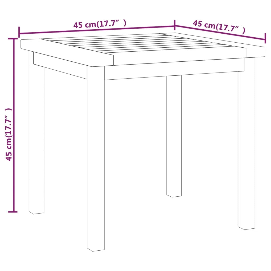 Tavolino 45x45x45 cm in Legno Massello di Teak 340745