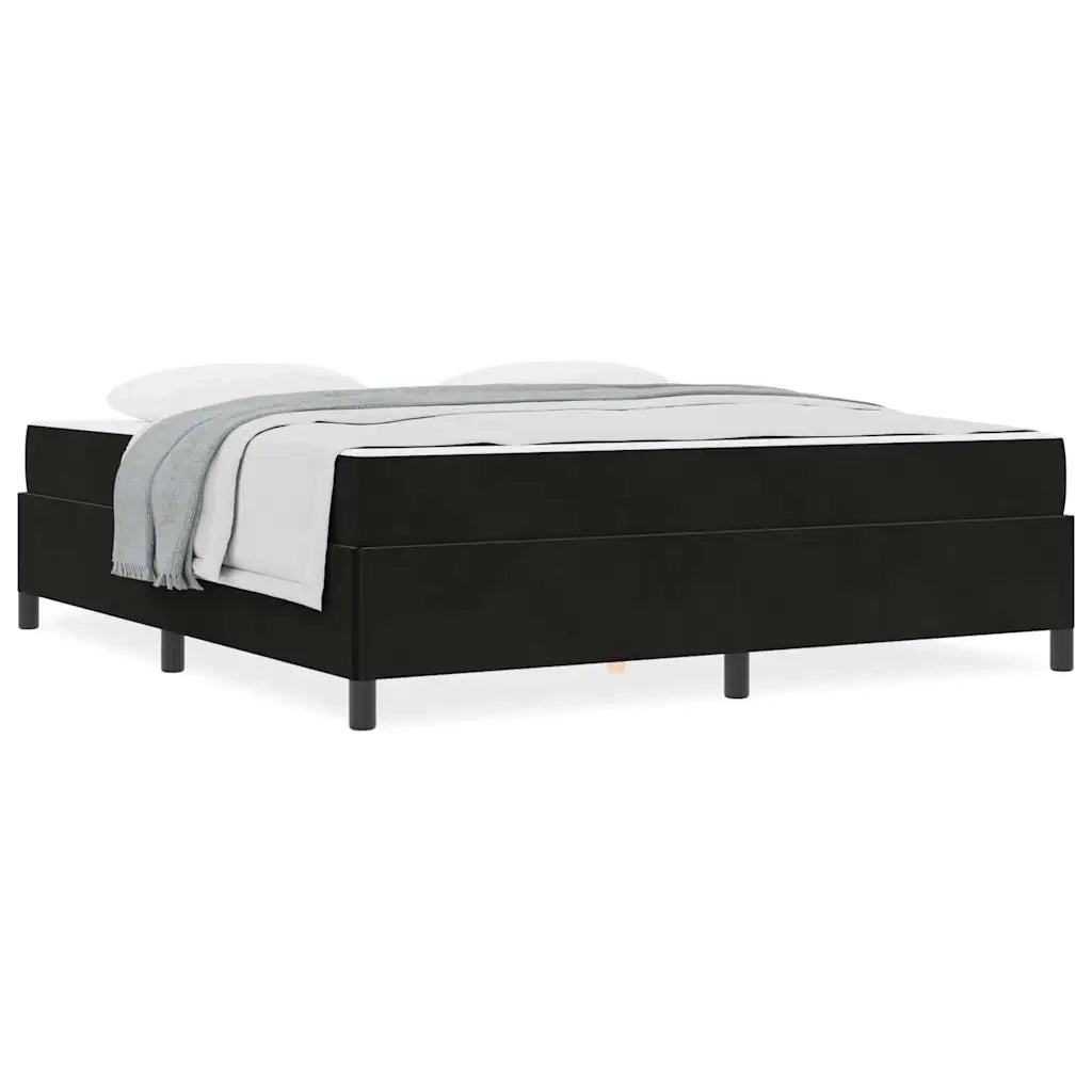 vidaXL Struttura del letto Nero e Bianco e Nero 180 x 200 cm Velluto