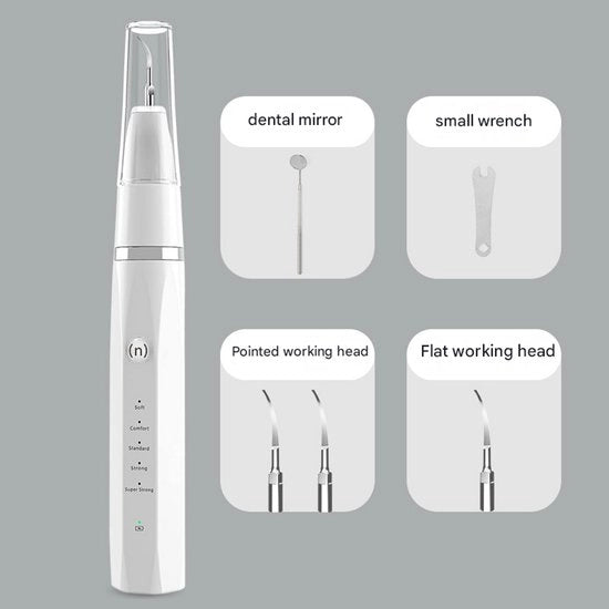 Apparecchio ultrasonico per la pulizia dei denti, apparecchio elettrico per la pulizia dei denti, apparecchio per il bianchimento dentale a casa - bianco