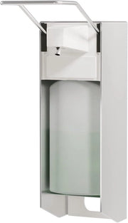 Dispensatore di sapone igienizzante - Montaggio a parete - 500 ml - Bianco - Alluminio