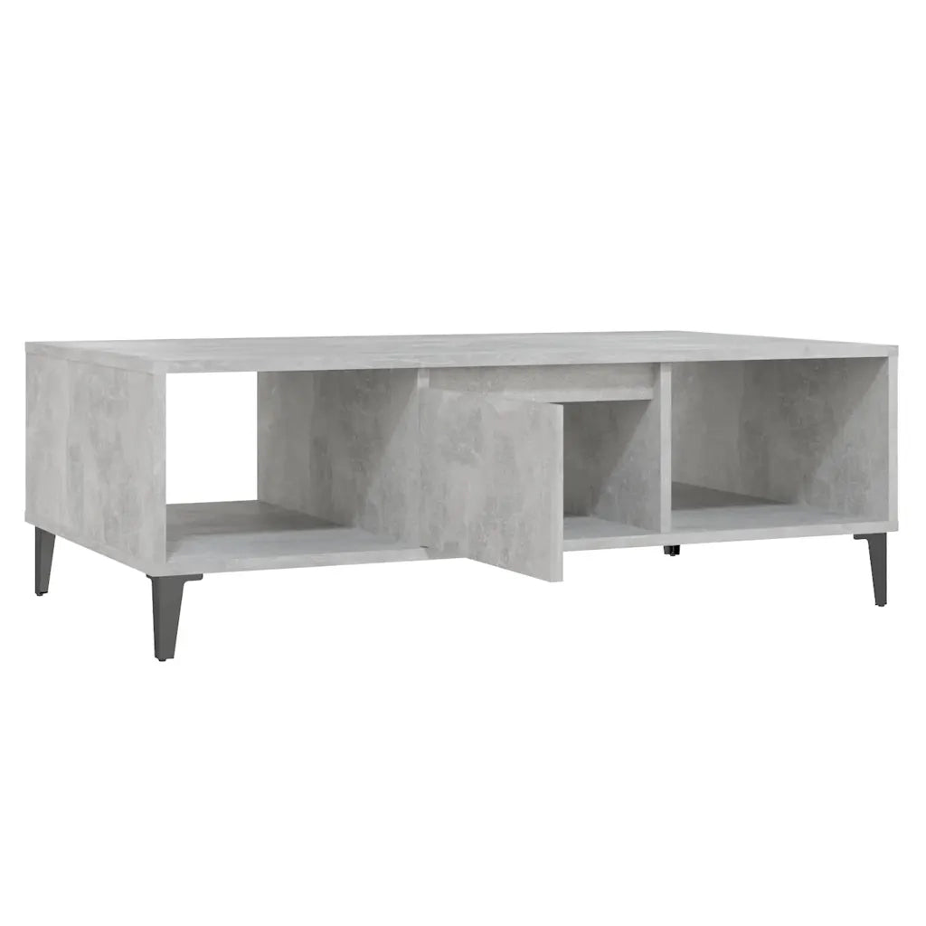 Tavolino salotto | Tavolino da caff¨¨ | Tavolino da Soggiorno Grigio Cemento 103,5x60x35cm Legno Multistrato