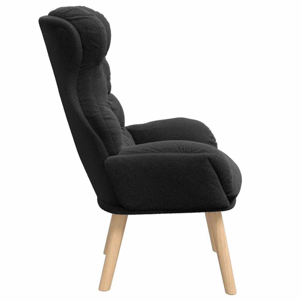 poltrona Nero 69 x 74 x 93 cm Tessuto Sherpa 42001884