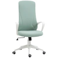 Sedia da Ufficio Ergonomica e Imbottita con Altezza Regolabile e Dondolo, 62x56x110-119.5 cm, Verde