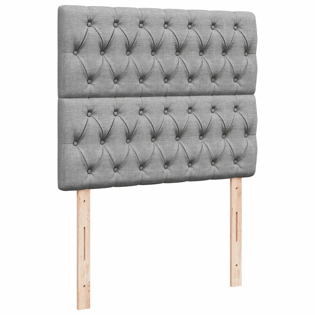 vidaXL Struttura Letto Pouf con Materasso 120x200 cm in Tessuto