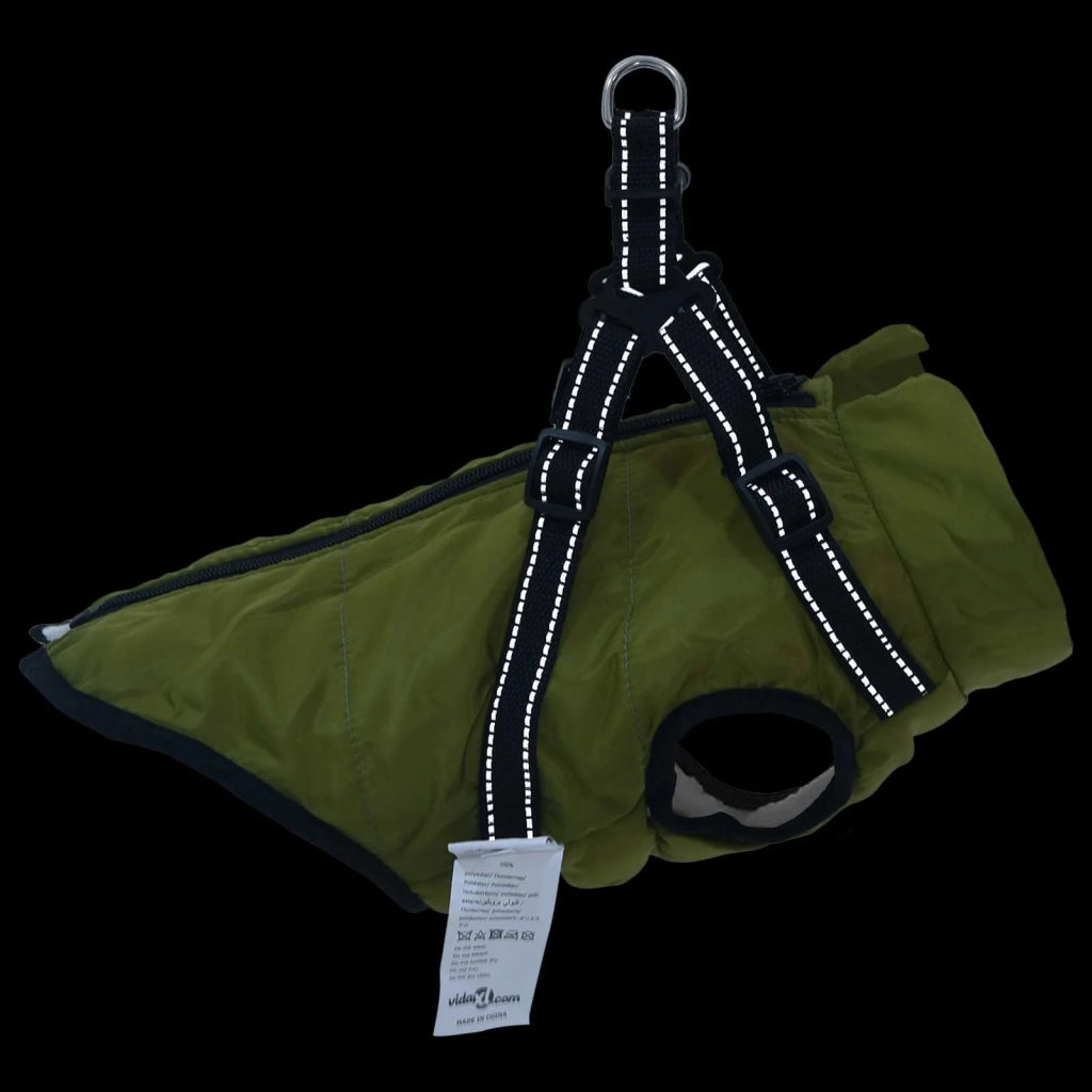 Cappotto per Cani Verde militare L28 Pile e Poliestere CFW7614305
