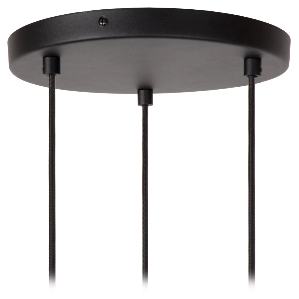 Lampada a sospensione Lucide Maya 3xE27 nero oro interno