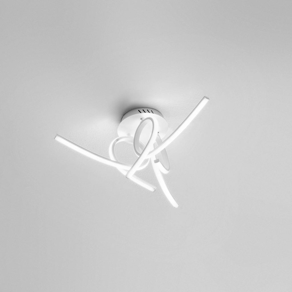 Lampada a Soffitto TOSCA P/3 LED Integrato 45W 2500lm 3000K Luce Calda - Alluminio Satinato Bianco Diffusore in Silicone - Gealuce