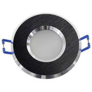 Trade Shop - Porta Faretto Incasso Per Doccia Impermeabile Ip44 Supporto Faretti Gu10 Luci P4 - Nero