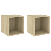 Armadietto a Muro | Mobili a Muro 2 pz Rovere Sonoma 37x37x37 cm Legno Multistrato