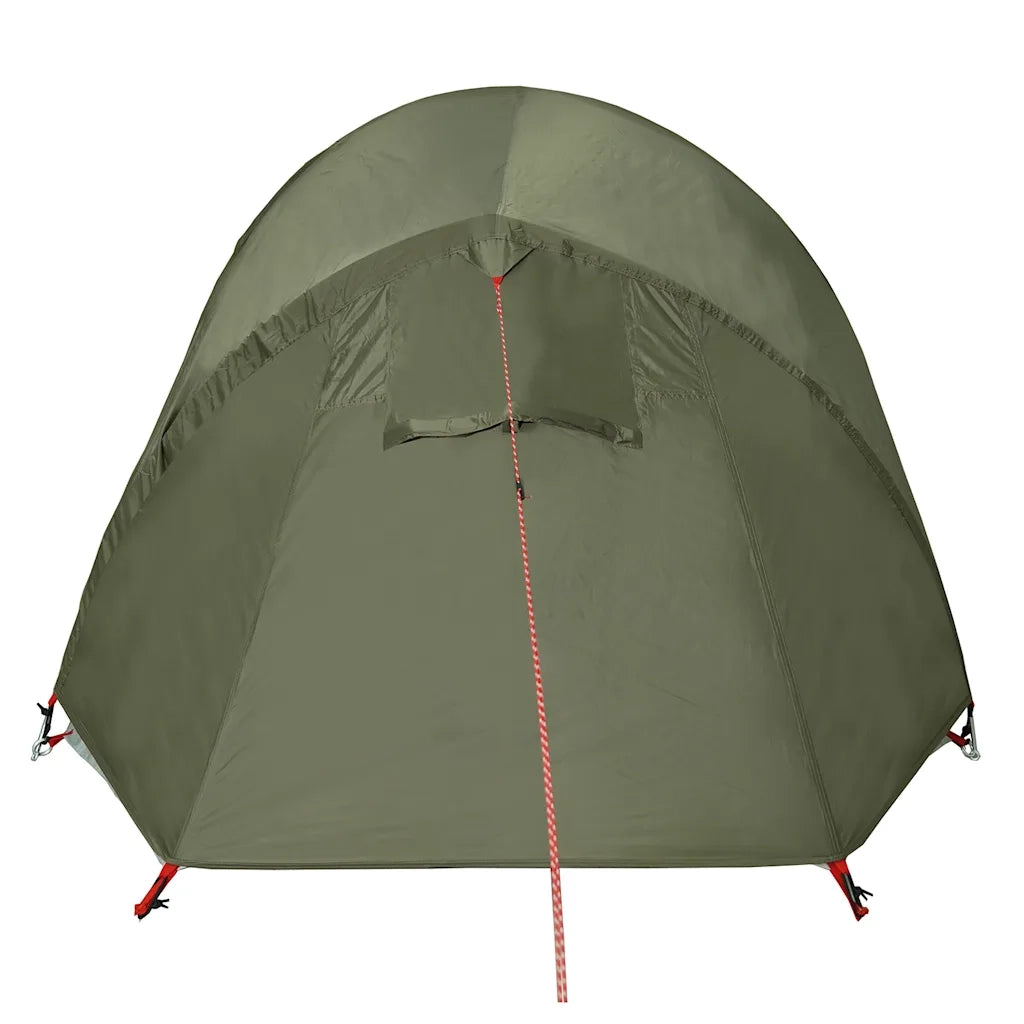 vidaXL Tenda da Campeggio a Tunnel 2 Persone Verde Oliva Impermeabile