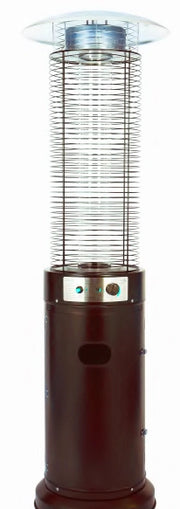 Ke grill ke52918/m stufa fire glass lux event h.180 fungo per esterni colore moka marrone gas bombola trasportabile potenza 13 kw 20mq