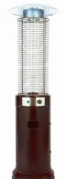 Ke grill ke52918/m stufa fire glass lux event h.180 fungo per esterni colore moka marrone gas bombola trasportabile potenza 13 kw 20mq
