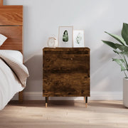 Comodino-Tavolino da notte Rovere Fumo 40x35x50 cm in Legno Multistrato 671971