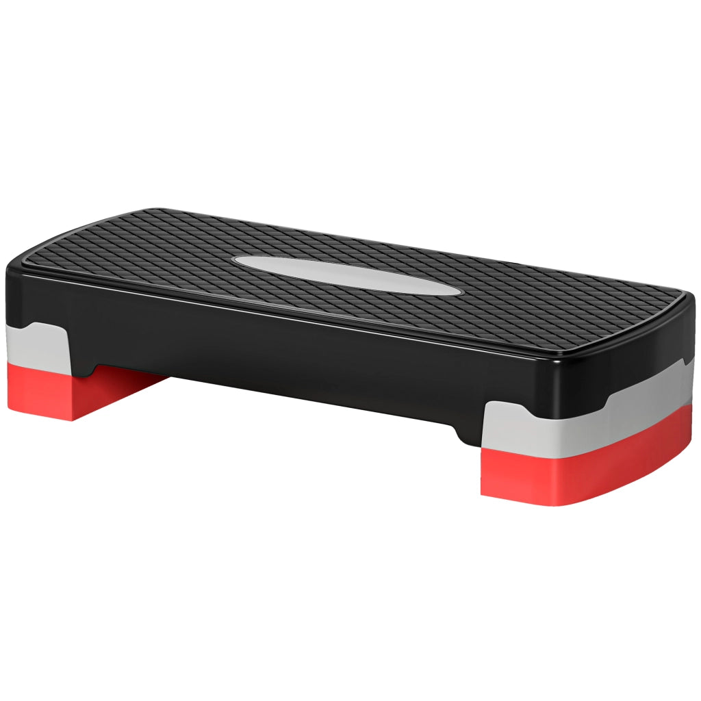 Step Fitness Stepper Aerobico Regolabile 2 Livelli 10/15 cm ¨C zephmum ¨C 68x29x15 cm Nero e Rosso