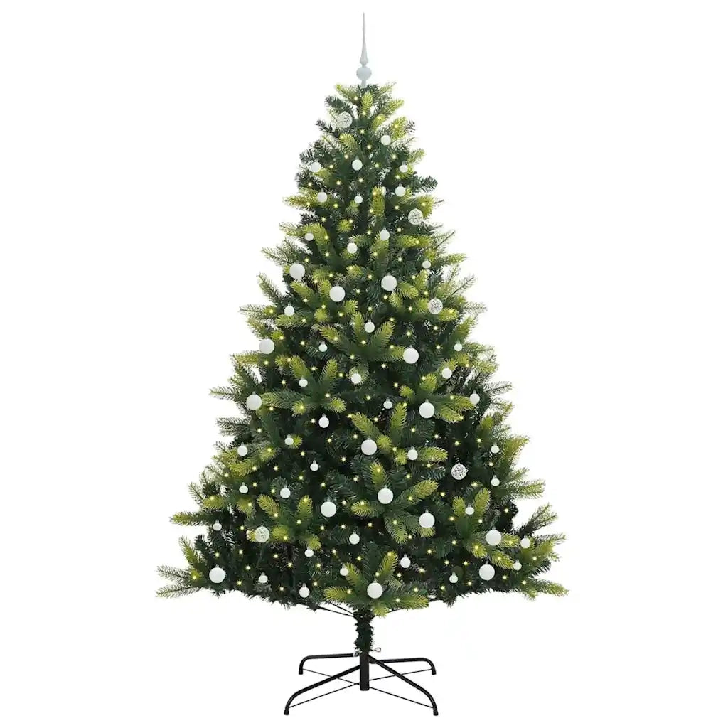 Albero di Natale | Decorazioni natalizie Artificiale a Cerniera con 300 LED 240 cm