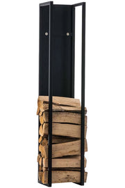 Scaffale Legnaia per Camino SPARK nero-opaco,160 cm
