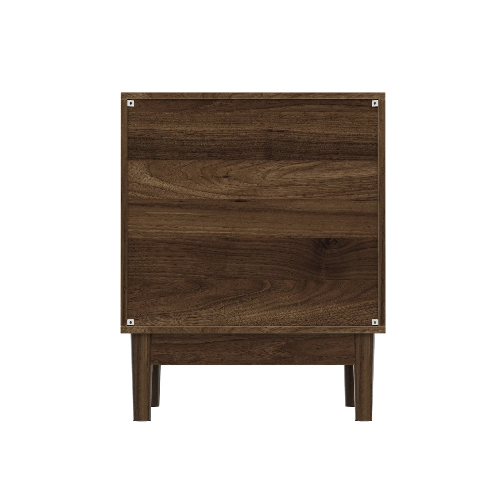 Comodino Mid-Century Modern ¨C MINIMAL ¨C Legno con 2 Cassetti, 45x39x56,5 cm