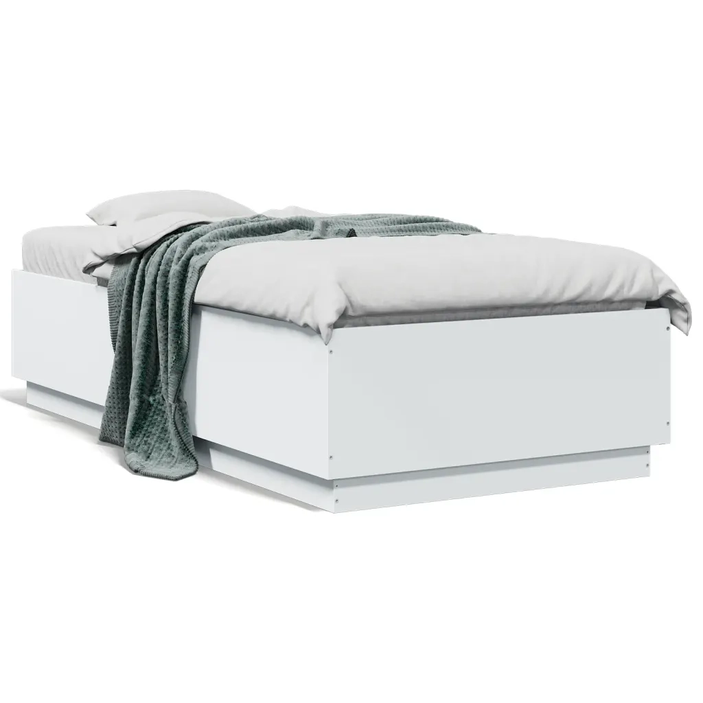 Giroletto-Struttura Letto Bianco 75x190 cm in Legno Multistrato 700609