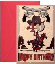 Carta di auguri divertente per il 40esimo compleanno - Carta di auguri per uomo - Carta di auguri con busta - Multicolore - Dimensioni 20,5x13,4cm