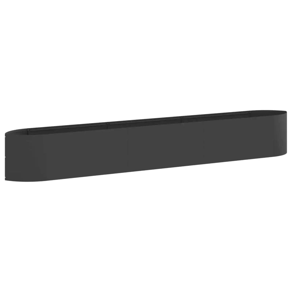 Letto rialzato da giardino Nero 300 x 40 x 40 cm Acciaio 8011726