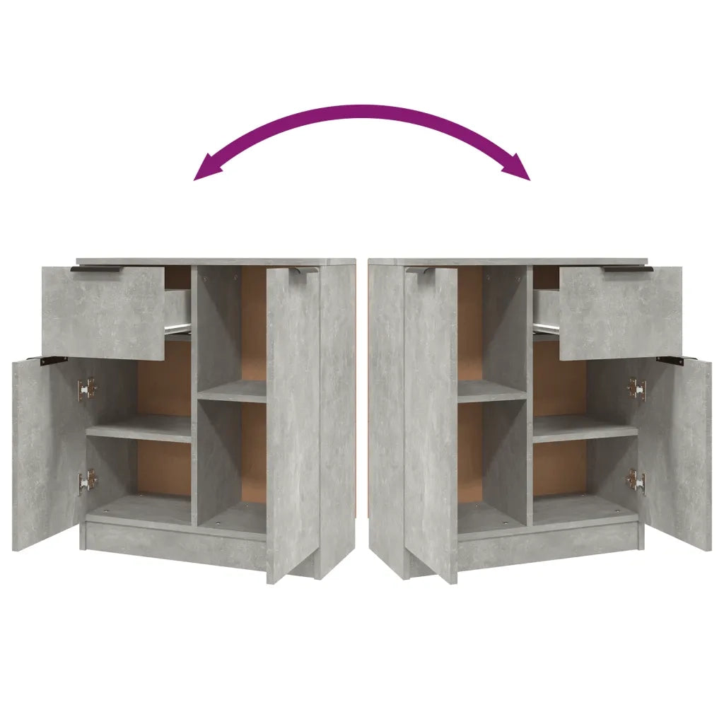 Credenza Grigio Cemento 60x30x70 cm in Legno Multistrato 811110