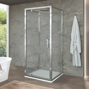Box doccia 70x90x70 cm con porta a battente trasparente H 200 cm Ted