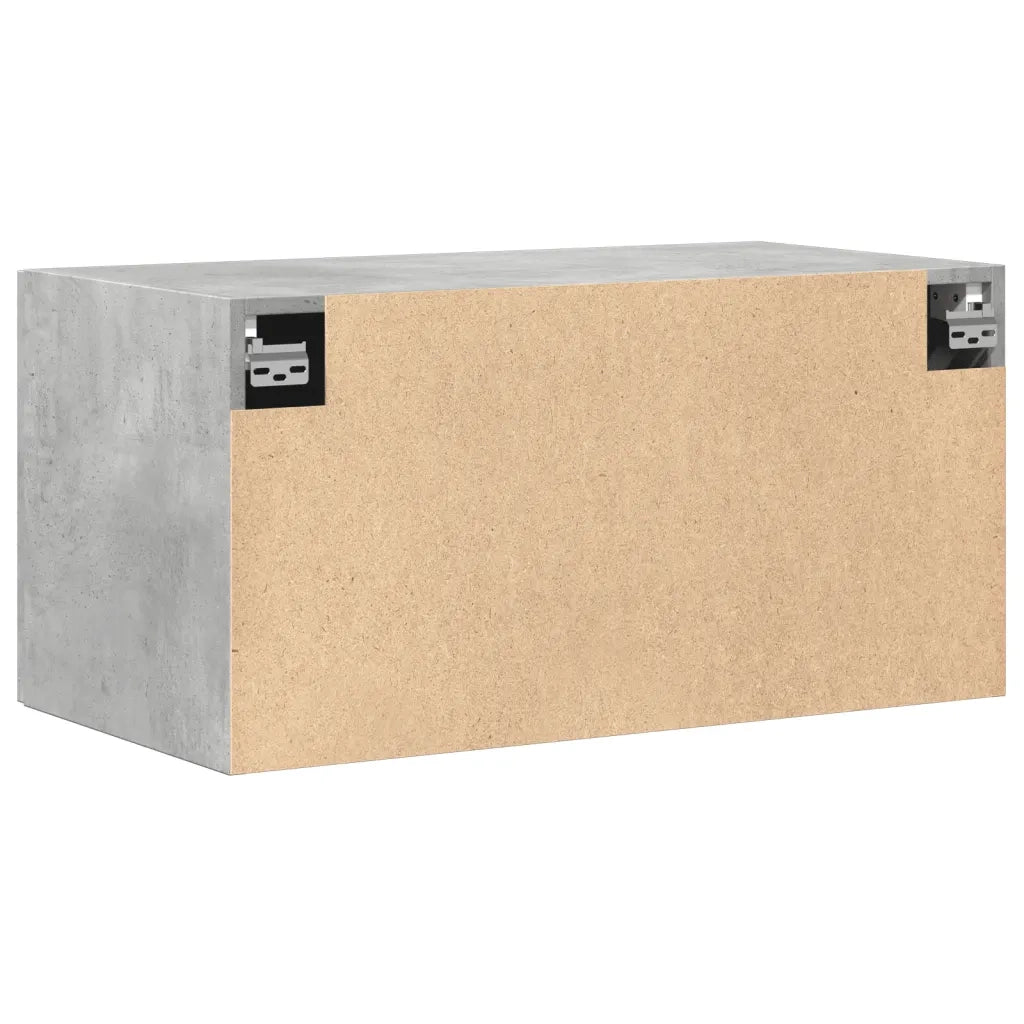 vidaXL Mobile a Parete Grigio Cemento 80x42,5x40 cm Legno Multistrato