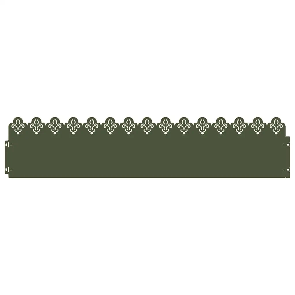 Bordure per prato 30 pz Verde oliva 103 x 0,05 x 22 cm Acciaio CFW8831422