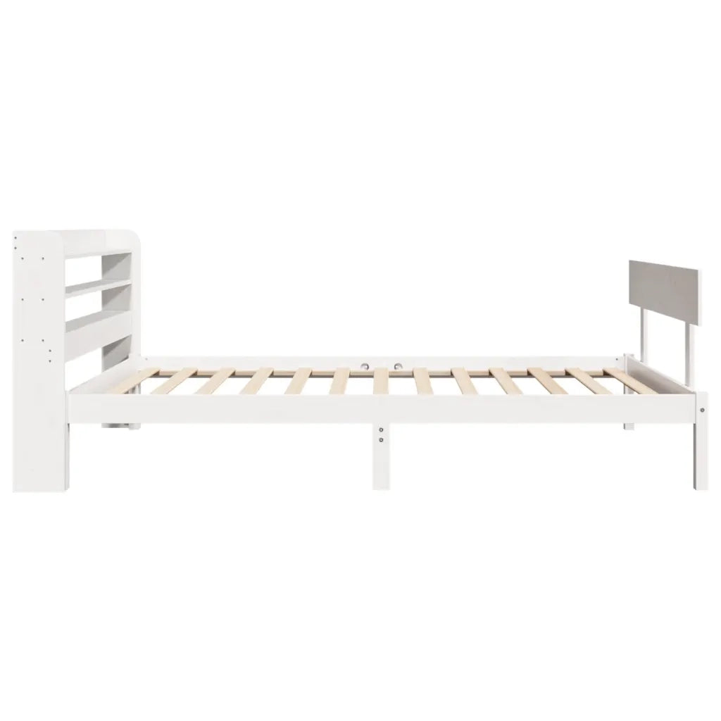 Letto senza Materasso Bianco 90x190 cm in Legno Massello Pino 3306606