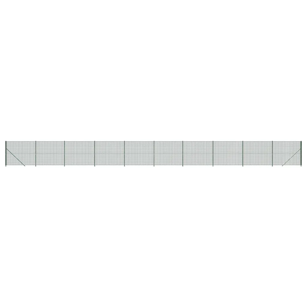 Recinzione Metallica con Flangia Verde 1,4x25 m 154155