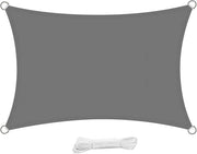 Ombrello Rettilineo - Protezione UV - 1 pezzo - Grigio - PES Poliestere - 2x3 metro