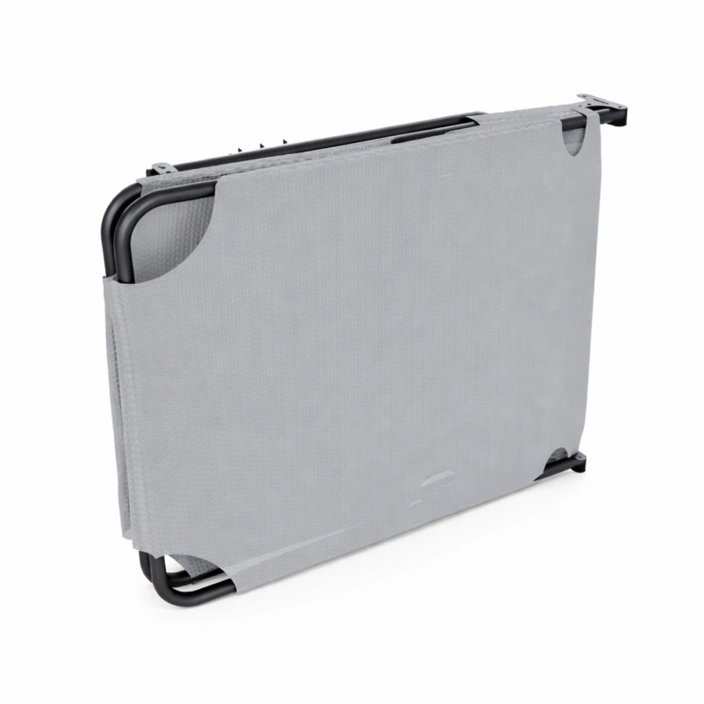 Set 2 Lettini Mare Pieghevoli Senza Tettuccio Sdraio Con Schienale Regolabile Telaio Acciaio Telo Traspirante 24 x 187 x 53 Cm Grigio Scuro