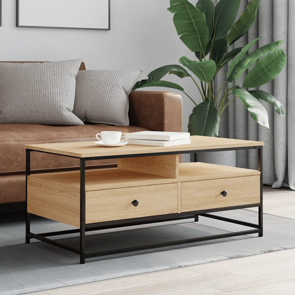 Tavolino da Salotto Rovere Sonoma 100x51x45cm Legno Multistrato 835285