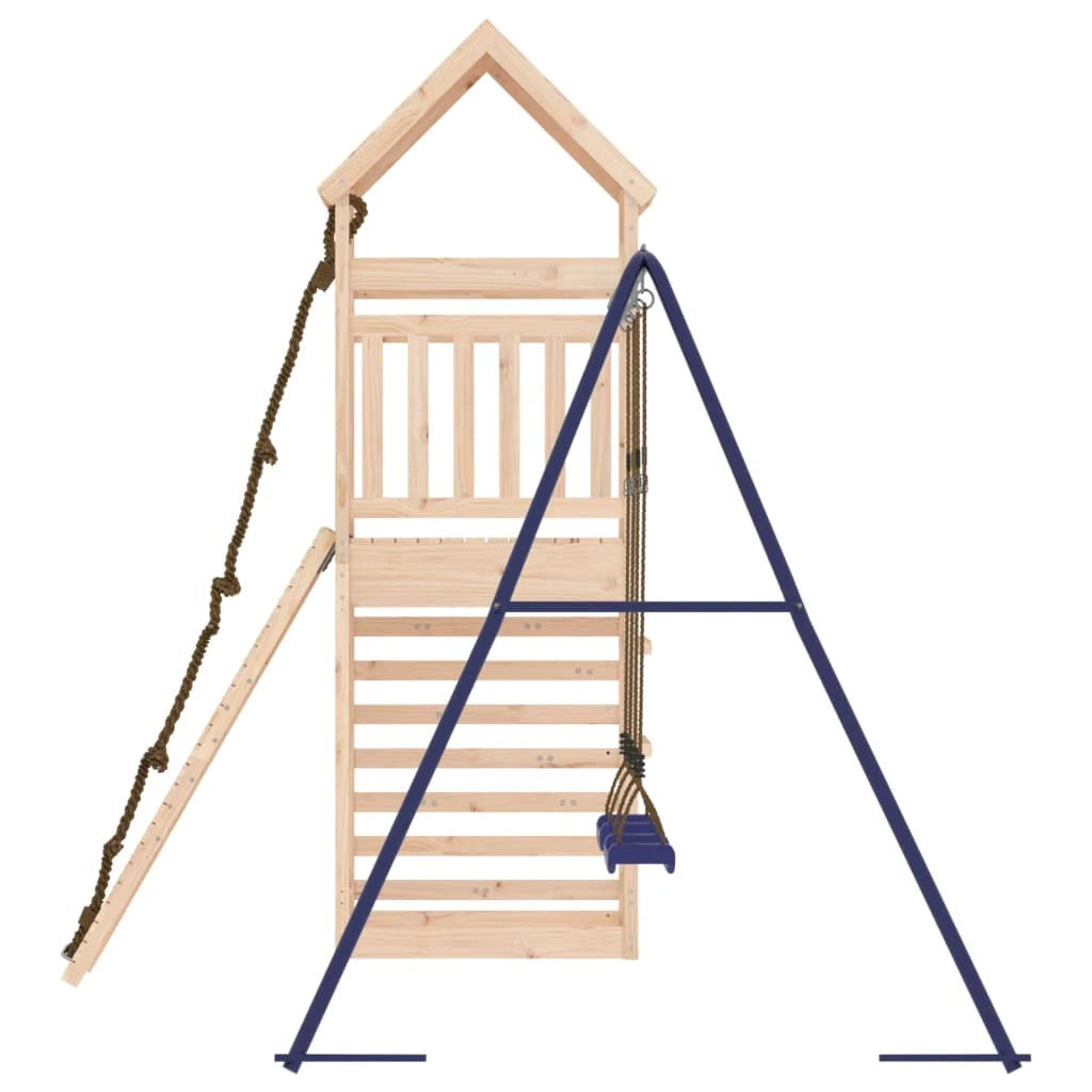 Altalene per parco giochi all'aperto scivolo altalene robuste giochi da giardino 316 x 257 x 264 cm legno di pino massiccio 02_0004954