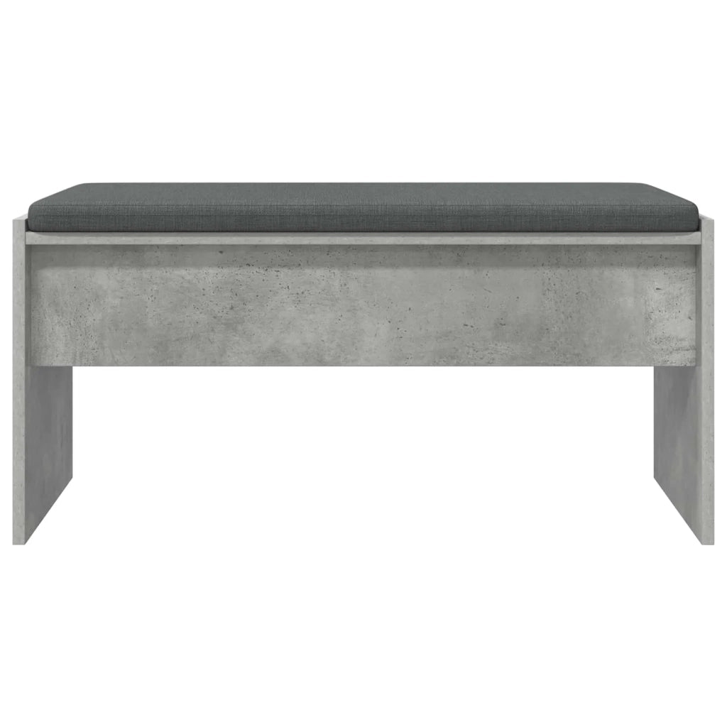 Panca per ingresso con cuscino-Sgabello-Panca da Corridoio Grigio cemento 83 x 38 x 40 cm