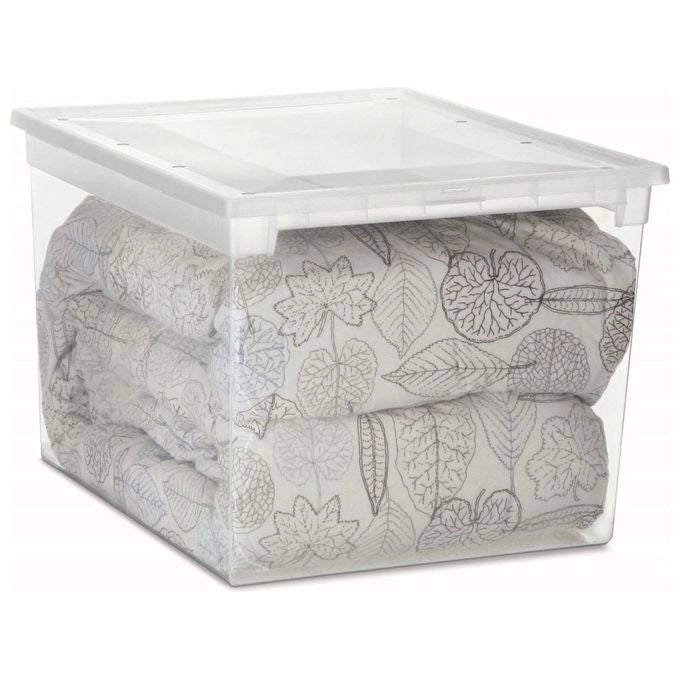 Terry 1002677 Light Box 52 XXL Contenitore Multiuso Portaoggetti 50 L Impilabile con Coperchio colore Trasparente