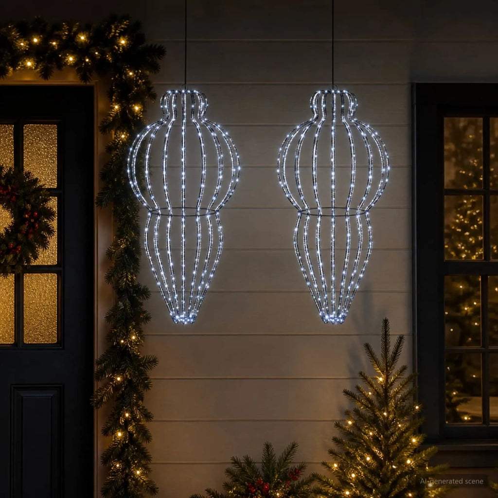 Luce a punta di Natale 2 pz 640 LED Bianco freddo 42049758