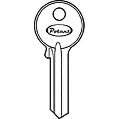 CHIAVE PIATTA POTENT K2765 ORIGINALE - OTTONE NICHELATO- 10 pezzi