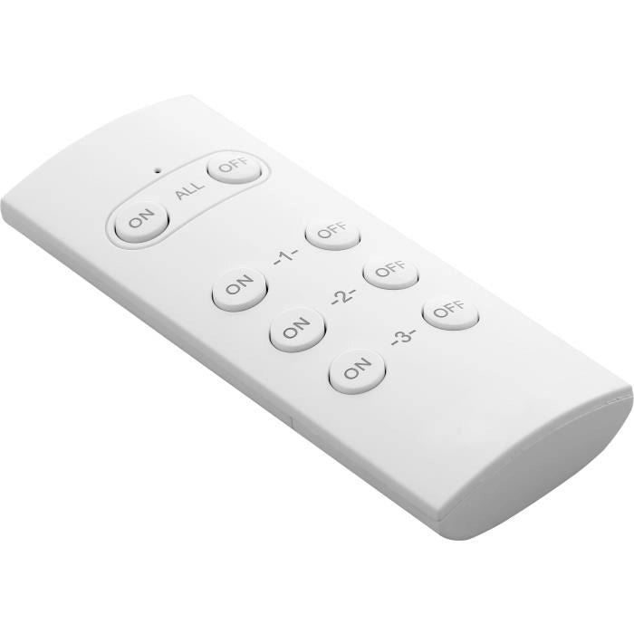 Confezione da 2 prese telecomandate per uso esterno + telecomando - GAO - 230 V - Nero